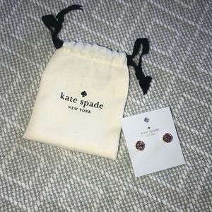 Kate Spade Pink/Gold Earrings with bag